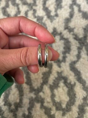 Silver hoop Marlù earrings